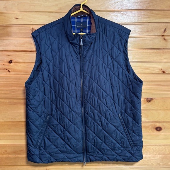 Brooks Brothers Navy Quilted Vest for Men XXL - Picture 1 of 4